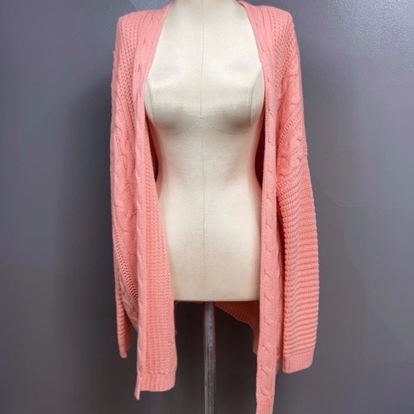 NWT No Comment Ladies Knit Peach Cardigan Sweater - Picture 1 of 5